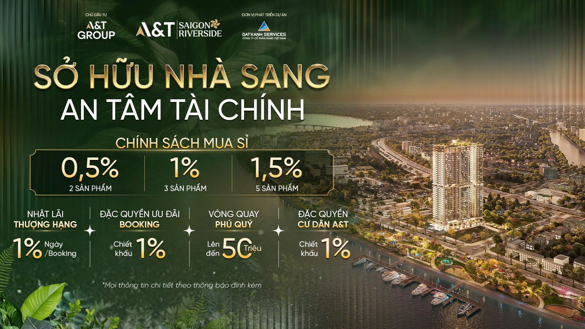 Sở hữu nhà sang - An tâm tài chính cùng A&T Saigon Riverside
